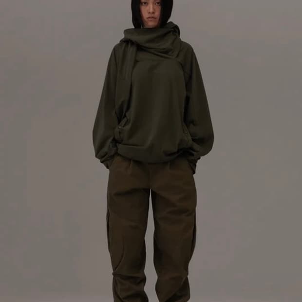 혜인서 스카프 후드 카키 4 