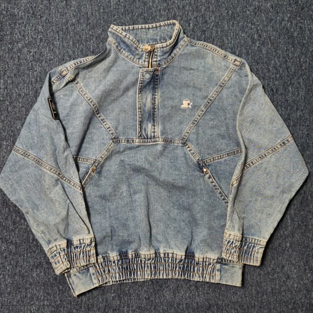 스타터 데님 하프집업 자켓 
