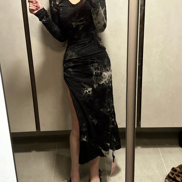 타오다이 트임 롱원피스 고딕펑크y2k