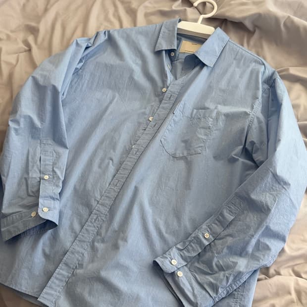 포터리 컴포트 셔츠 sax 하늘색 2사이즈