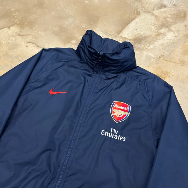M 나이키 아스날 내장후드 네이비 바람막이