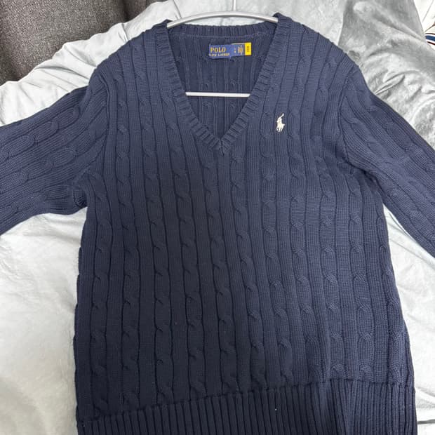 폴로 꽈배기니트 네이비 (여성용 L)