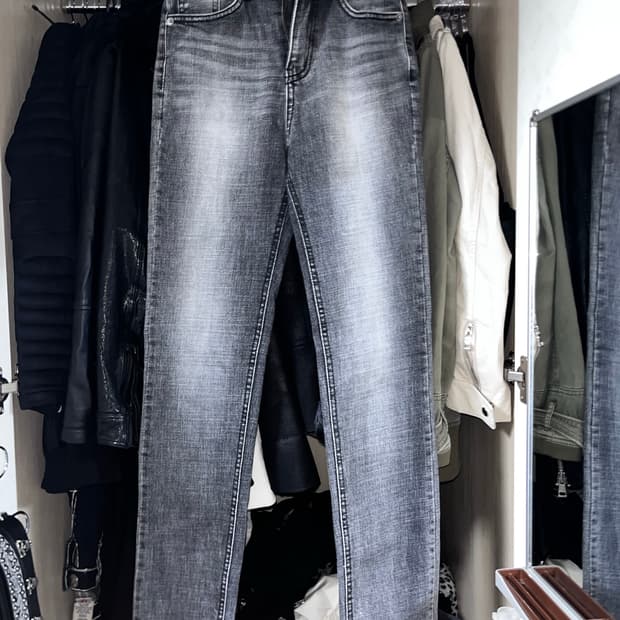 <새상품>보헴서 하이웨스트 스트레이트진 그레이