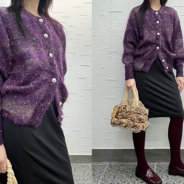 sparkle purple cardigan