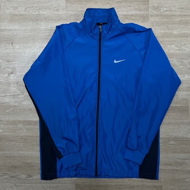 나이키 여성 스우시 로고 배색 바람막이 자켓 [블루] 3XL/115