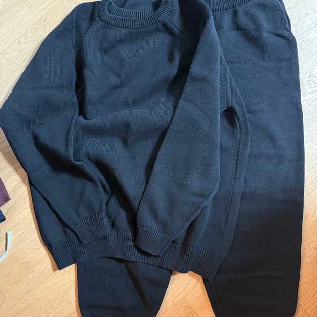 NEITHERS 니트 상하의 세트 블랙