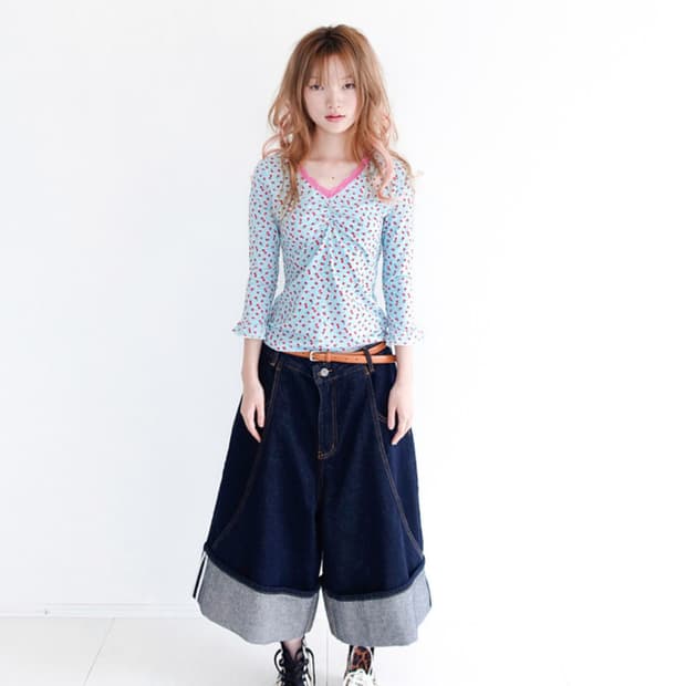 faerie wide selvage bermuda pants