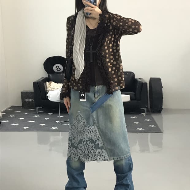 Jpn Brown Dotted Cardigans
