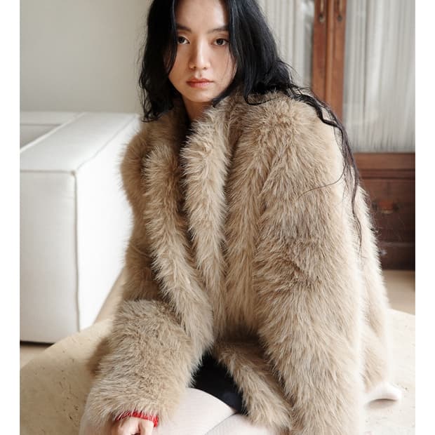 Lemels carol fur jacket 레멜 캐롤 퍼자켓