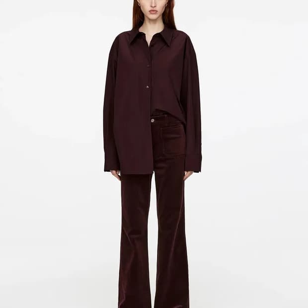 아르캣 플레어드 코듀로이 트라우저