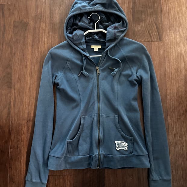 버버리 슬림 후드집업