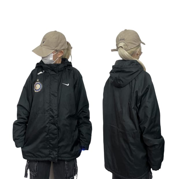 03 나이키 블랙 인터밀란 100주년 패딩 점퍼 바람막이 자켓 M