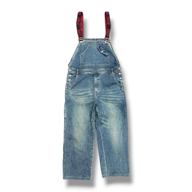 90s 션존 by 퍼프대디 데님 오버롤 멜빵바지  