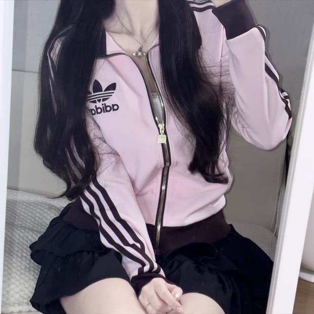 아디다스 베켄바우어 오리지널스 핑크 브라운 트랙탑 s