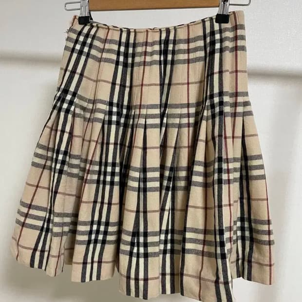 BURBERRY 버버리 정품 체크 플리츠 랩스커트 골프웨어 골프치마