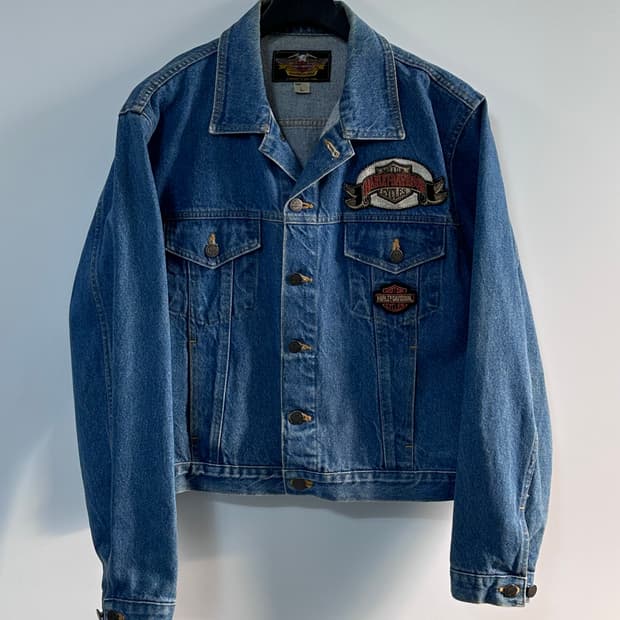 90s 할리데이비슨 패치 데님자켓(va.115) 