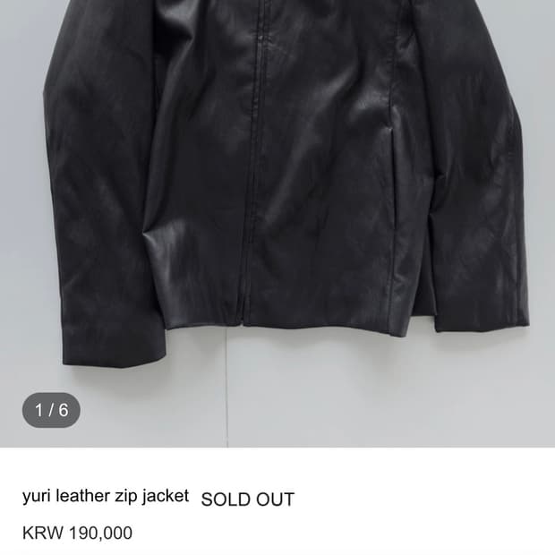 yuri leather zip jacket 