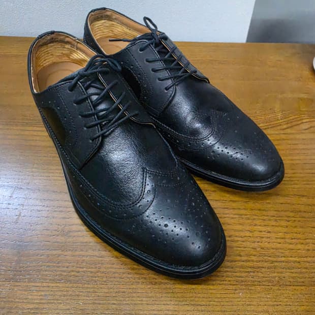 킨록앤더슨 남성 윙팁 구두 블랙