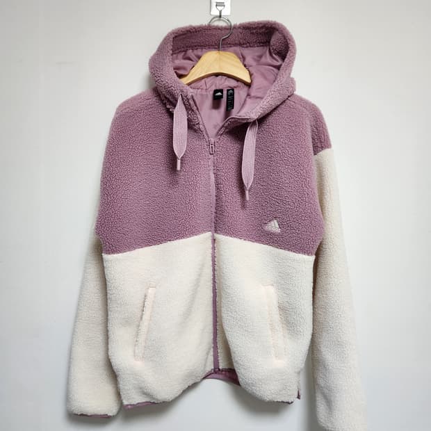 아디다스Adidas 투톤 후리스 자켓 S - J58