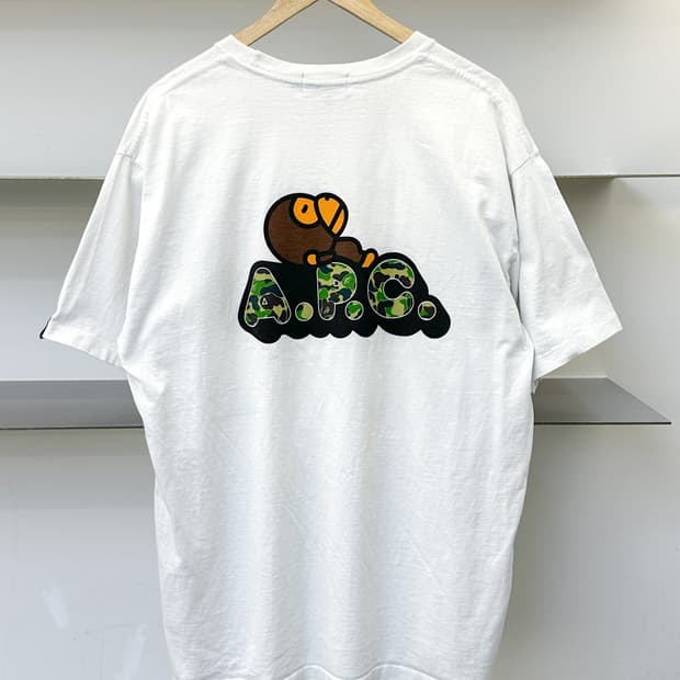 베이프 X 아페쎄 22fw 마일로 온 APC 와이드 티셔츠