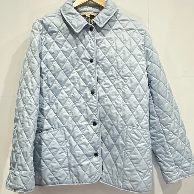 버버리 브릿 하늘색 퀼팅 자켓 L 정품
