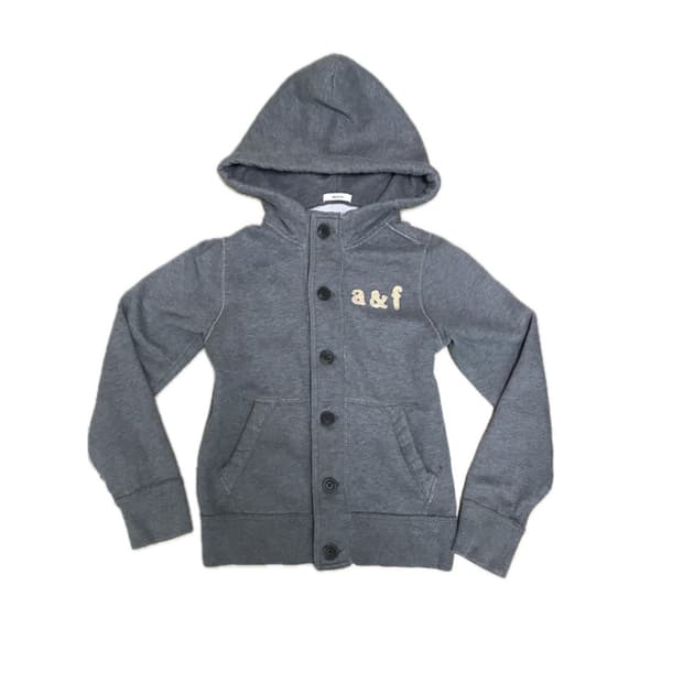 아베크롬비 키즈 버튼 로고 후드집업