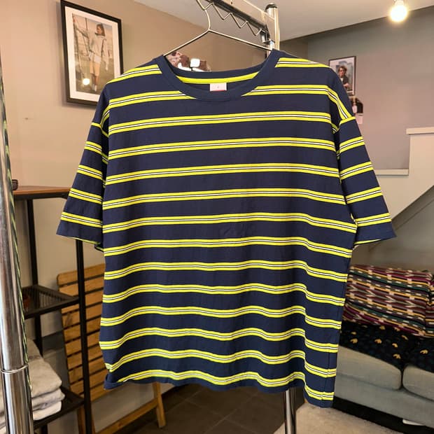 Niko and stripe pattern cotton T-shirt