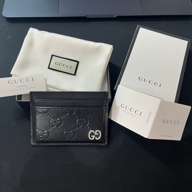 구찌 GG 시그니처 카드지갑 S급 풀박스