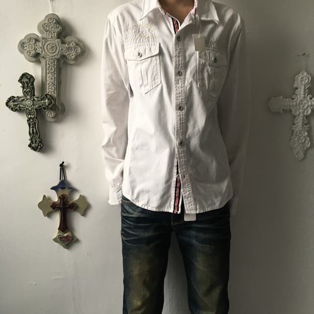 In the attic needle work point shirt