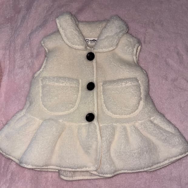 babyfrillfluffyvest 폭닥폭닥 아기 조끼