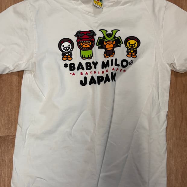 Bape 베이비 마일로 흰색 반팔