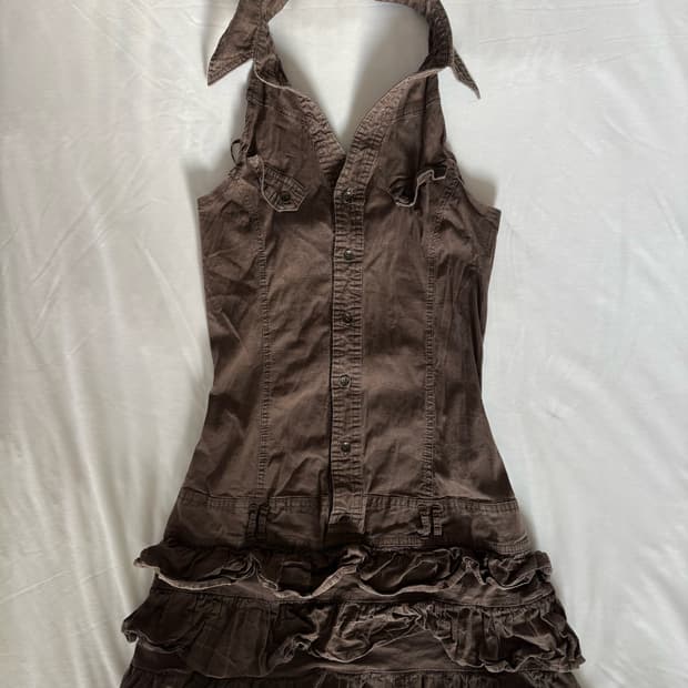 Jennyfer 프릴 홀터넥 원피스 