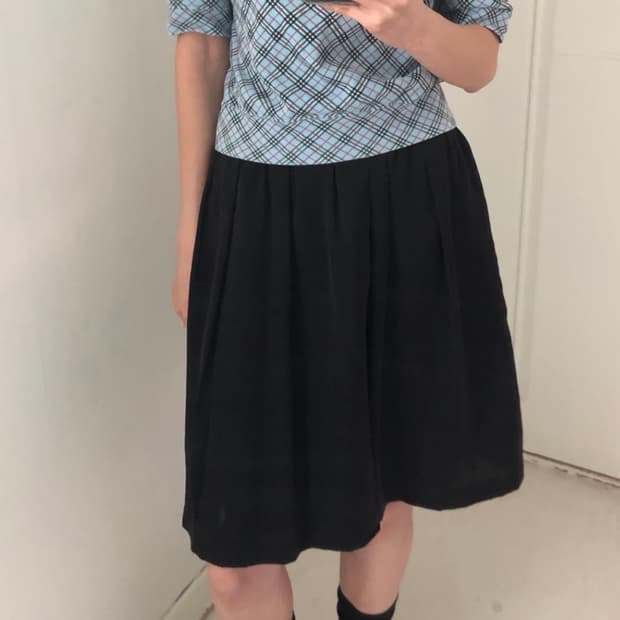 일본빈티지 쉬폰 미디 스커트