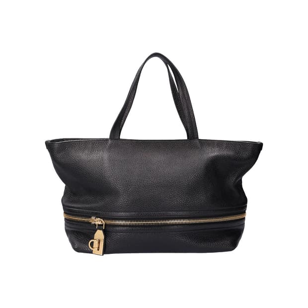 페라가모 21 D961 쇼퍼 토트백 레더 블랙 