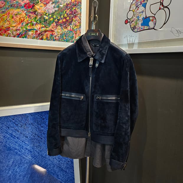 톰포드 풀 그레인 레더트림 스웨이드 신상 트러커자켓