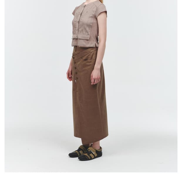 ODLYWORKSHOP 오들리워크샵umber wrap skirts 레더