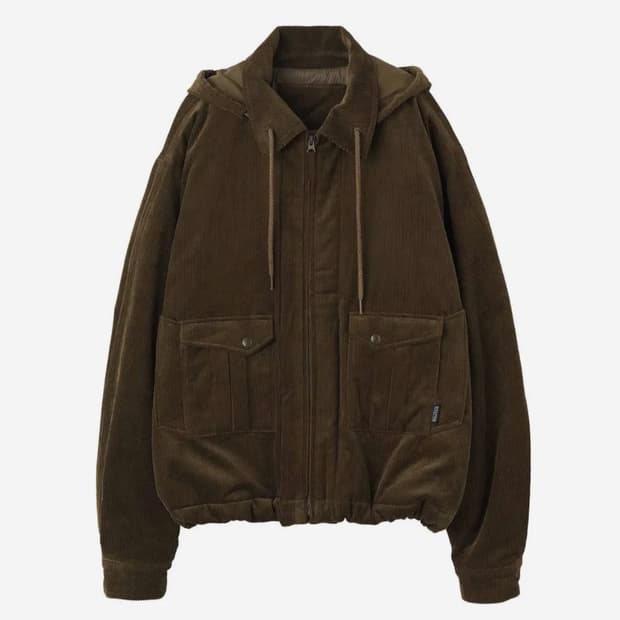 Classic Corduroy Down Parka Brown