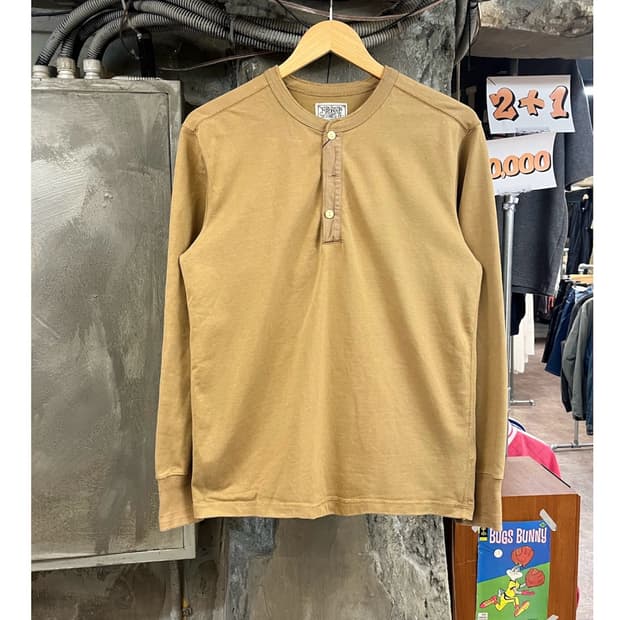 브론슨 헨리넥 긴팔티 베이지 L #csz4130