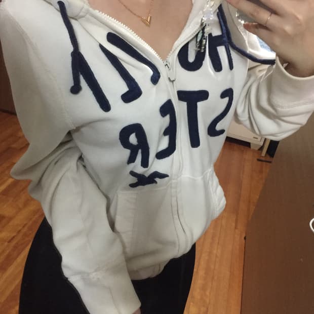 홀리스터 빅로고 후드집업