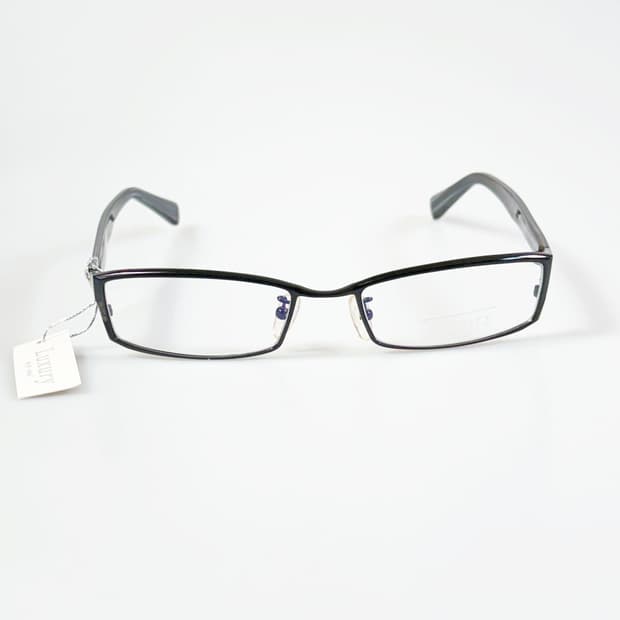 LUXURY OCCHIALI 슬림 스퀘어 블랙 메탈 빈티지 안경