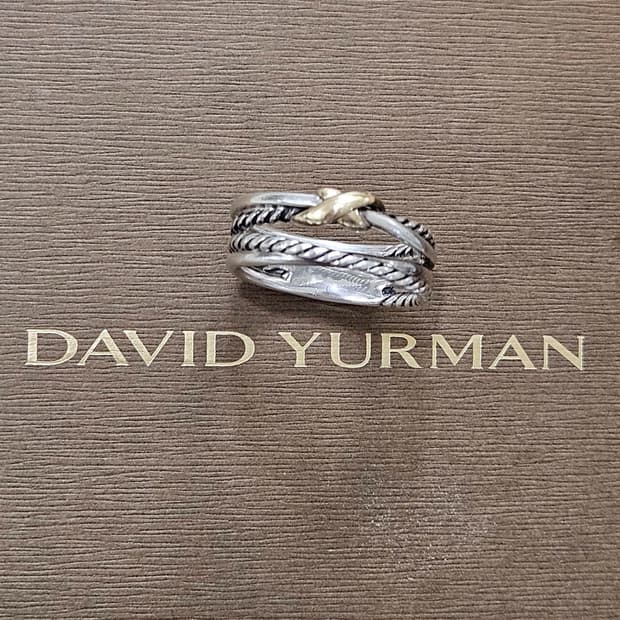 데이비드 율만 18K 골드 & 실버 반지 [us5.5호/국내11호]