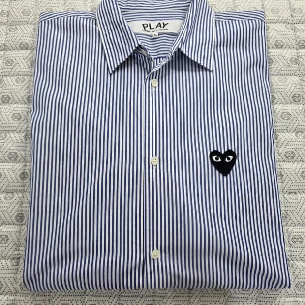 꼼데가르송 플레이 스트라이프 셔츠 110