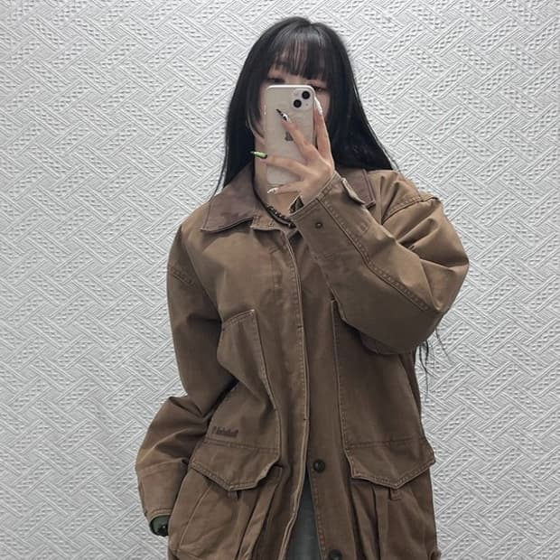 팀버랜드 빈티지 웨더기어 퀄팅 내피 카고 워크 자켓 S C08742