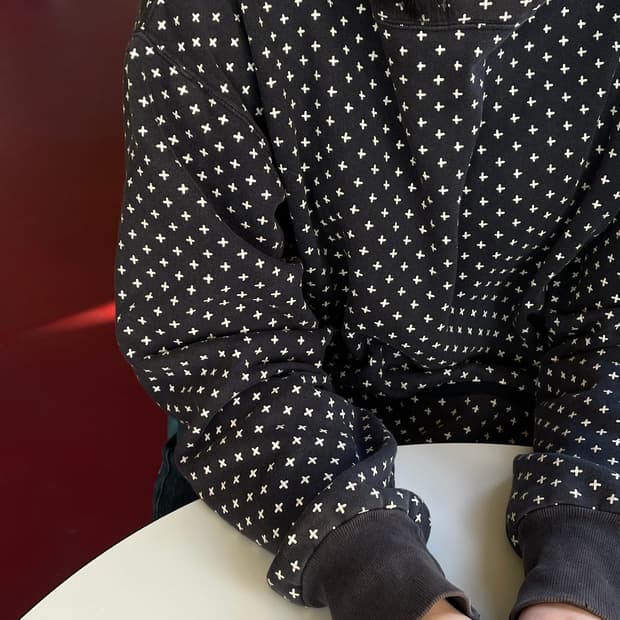 00s goodenough sashiko navy hoodie