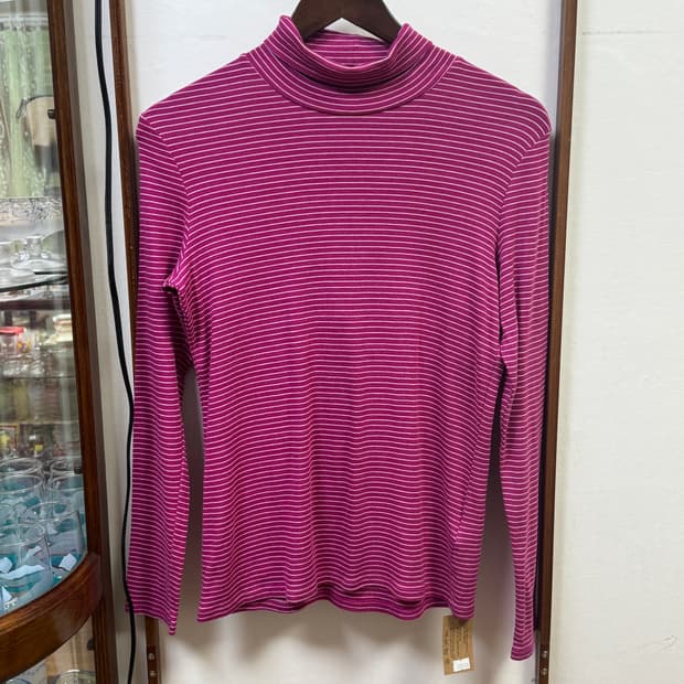 빈티지 스트라이프 목폴라