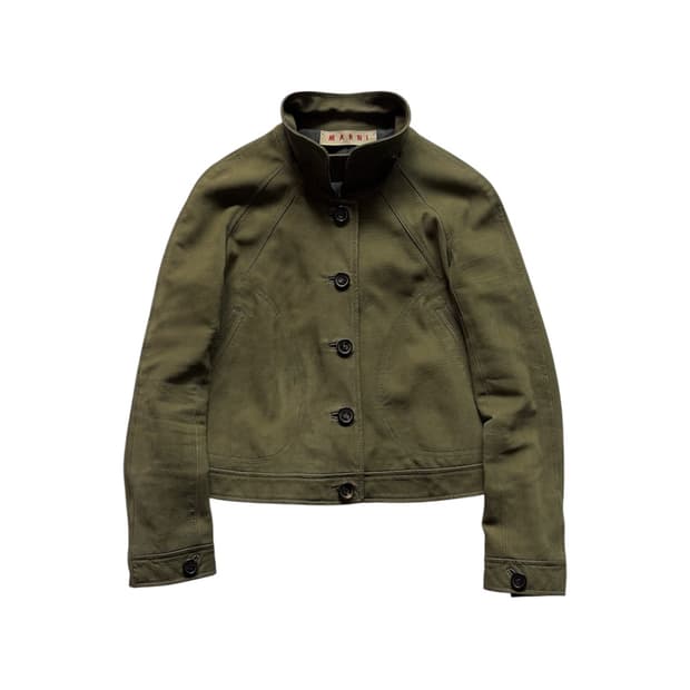 Calfskin High Neck Jacket