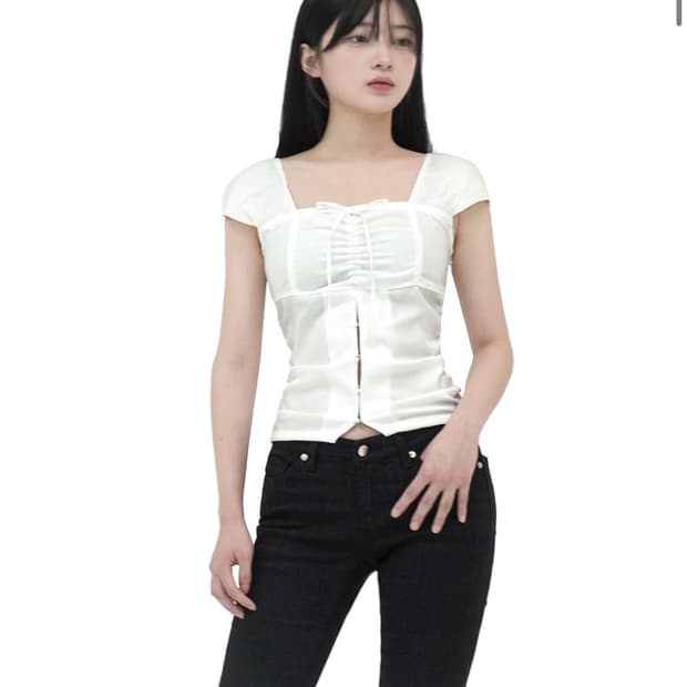 Forusring YOUR SHIRRING BLOUSE [WHITE]