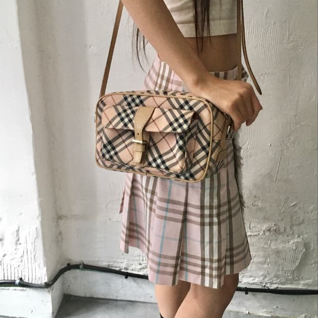 Burberry 버버리 블루라벨 핑크 노바체크 크로스백