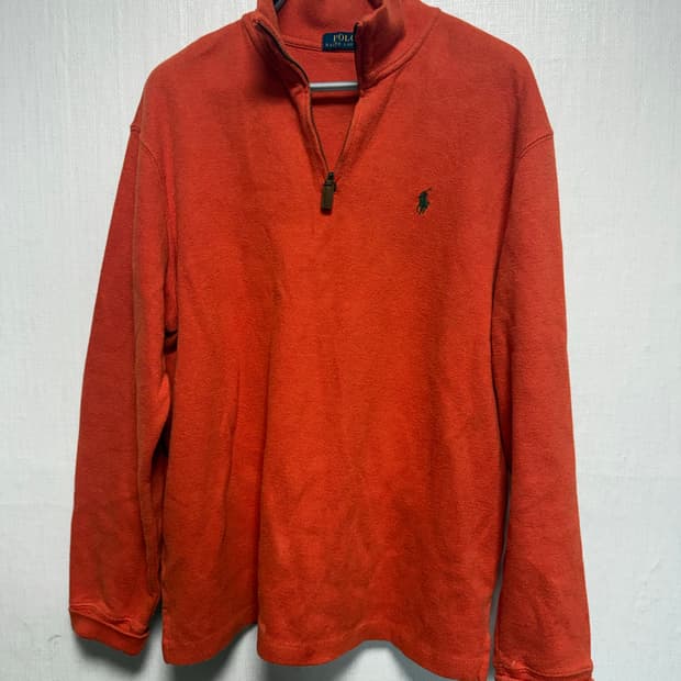 폴로 랄프로렌 오렌지 반집업 니트 (아울렛 정품)