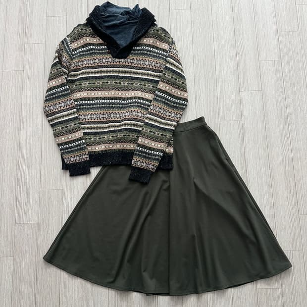 jpn 하구미 웨스턴 괴짜 키치 핀터깔 레이어드 코디세트